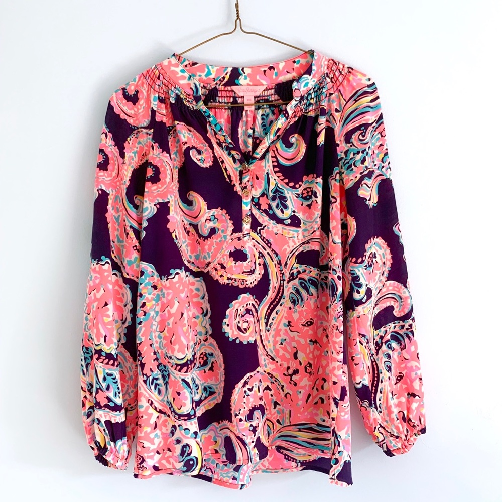 Lilly Pulitzer Elsa silk top